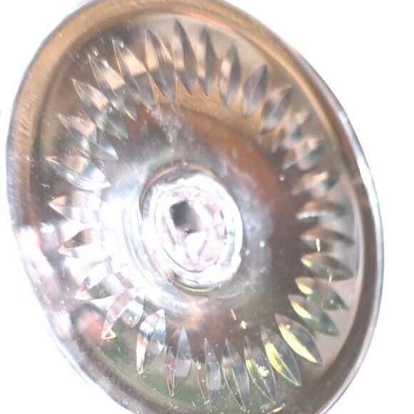 Bohemian Cut To Clear Crystal Hand Painted Goblet With Gold Trim & Floral Detail - Picture 5 of 10